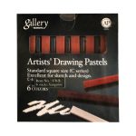 Mungyo Gallery Artists’ Drawing Pastels Sanguine (6 Piece)