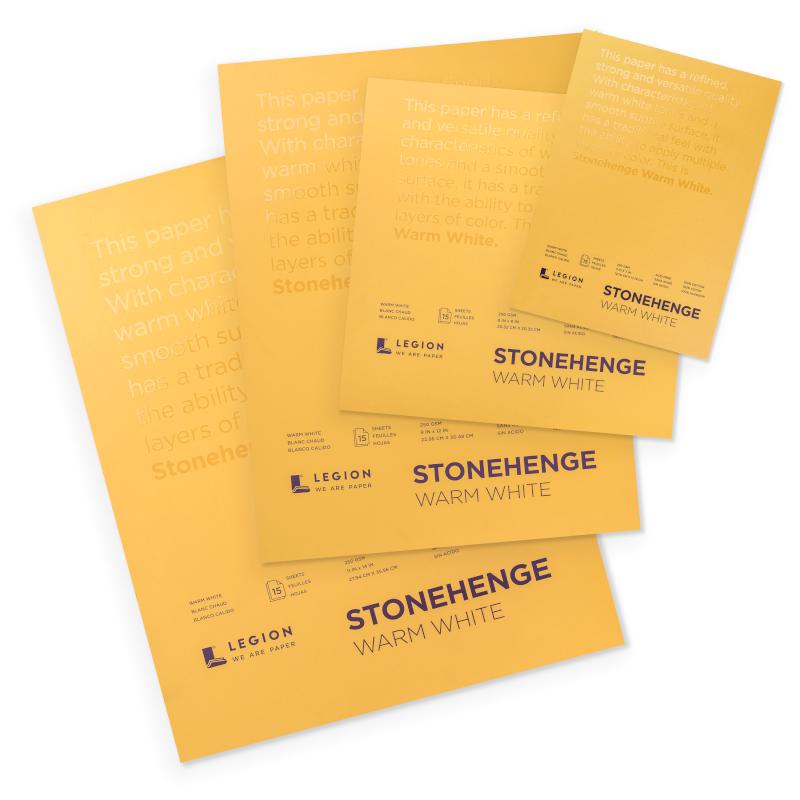 Stonehenge Pads 250gsm Warm White (15 Sheets)