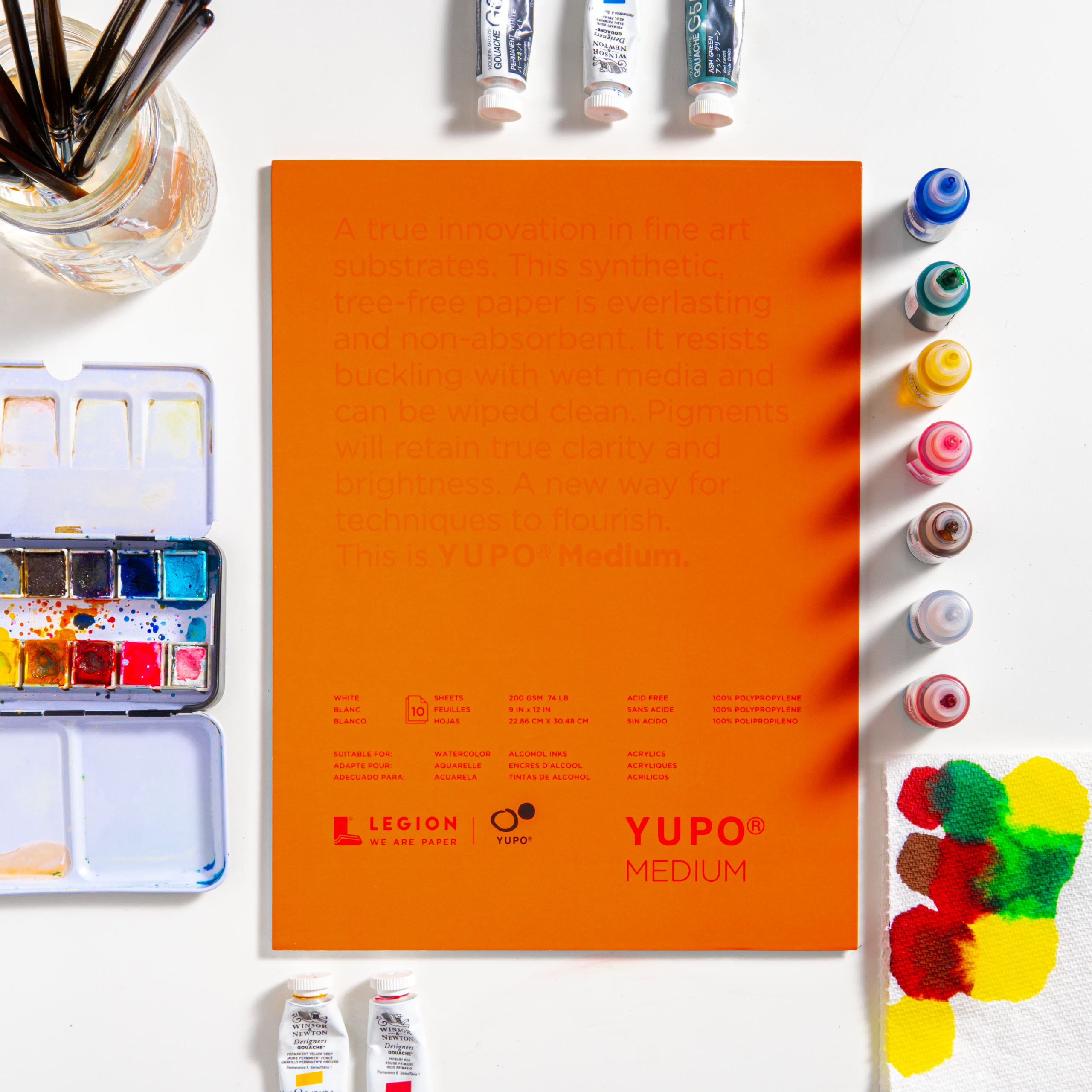 Yupo Paper Medium Pads 200gsm/74Llb (10 Sheets) - Image 3