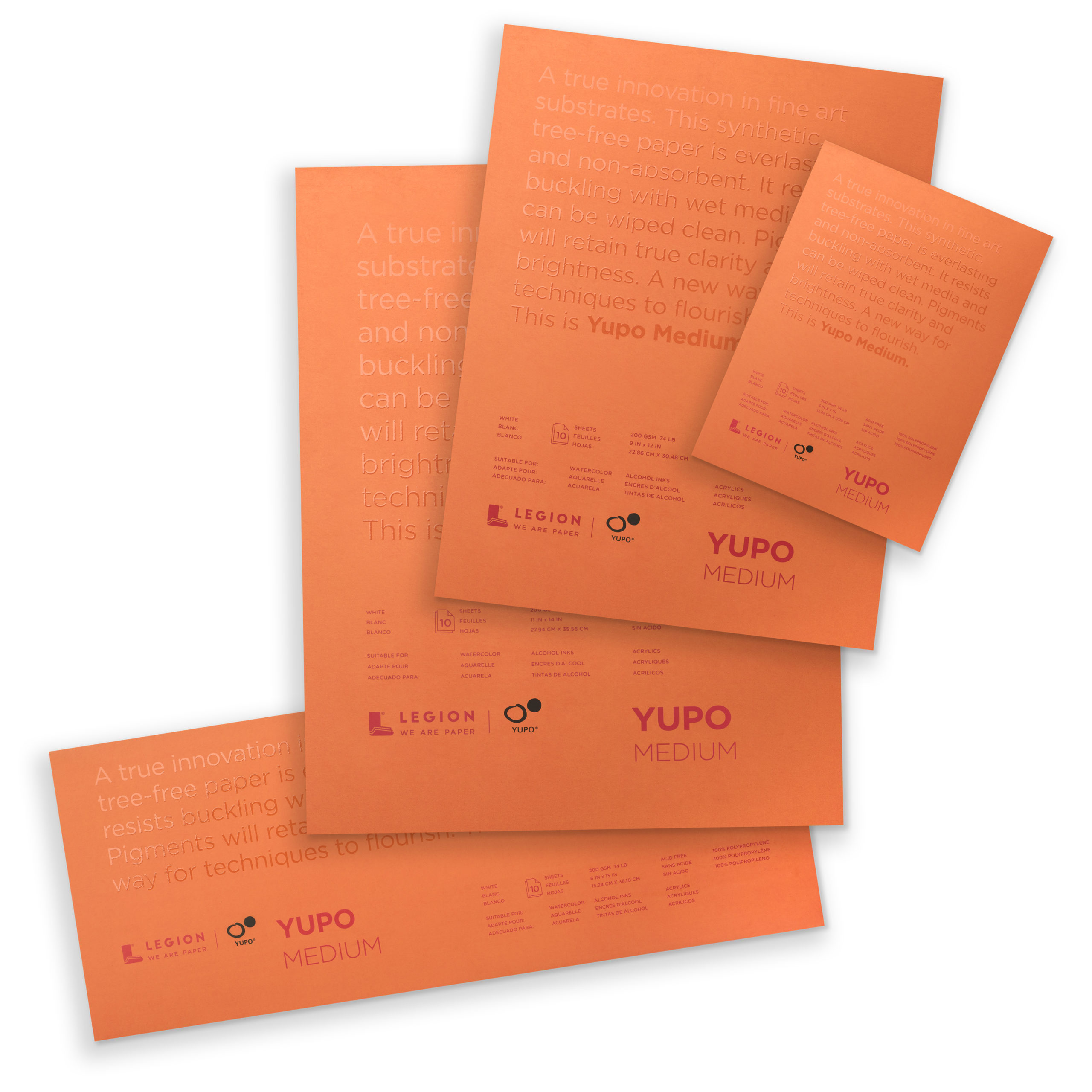 Yupo Paper Medium Pads 200gsm/74Llb (10 Sheets)